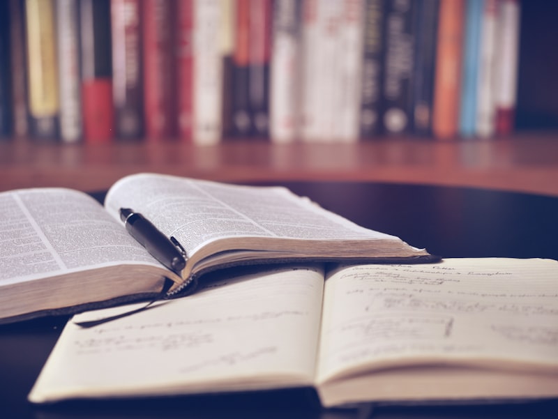 Person studying and taking notes